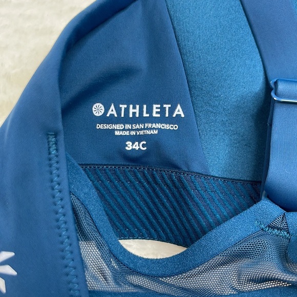 Athleta Advance Bra Teal Blue Size 34C - Picture 6 of 8